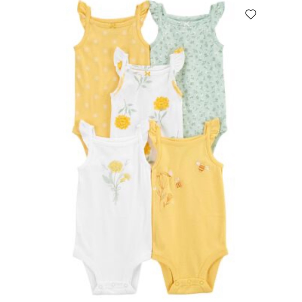 Carters 5 pack sleeveless bodysuit